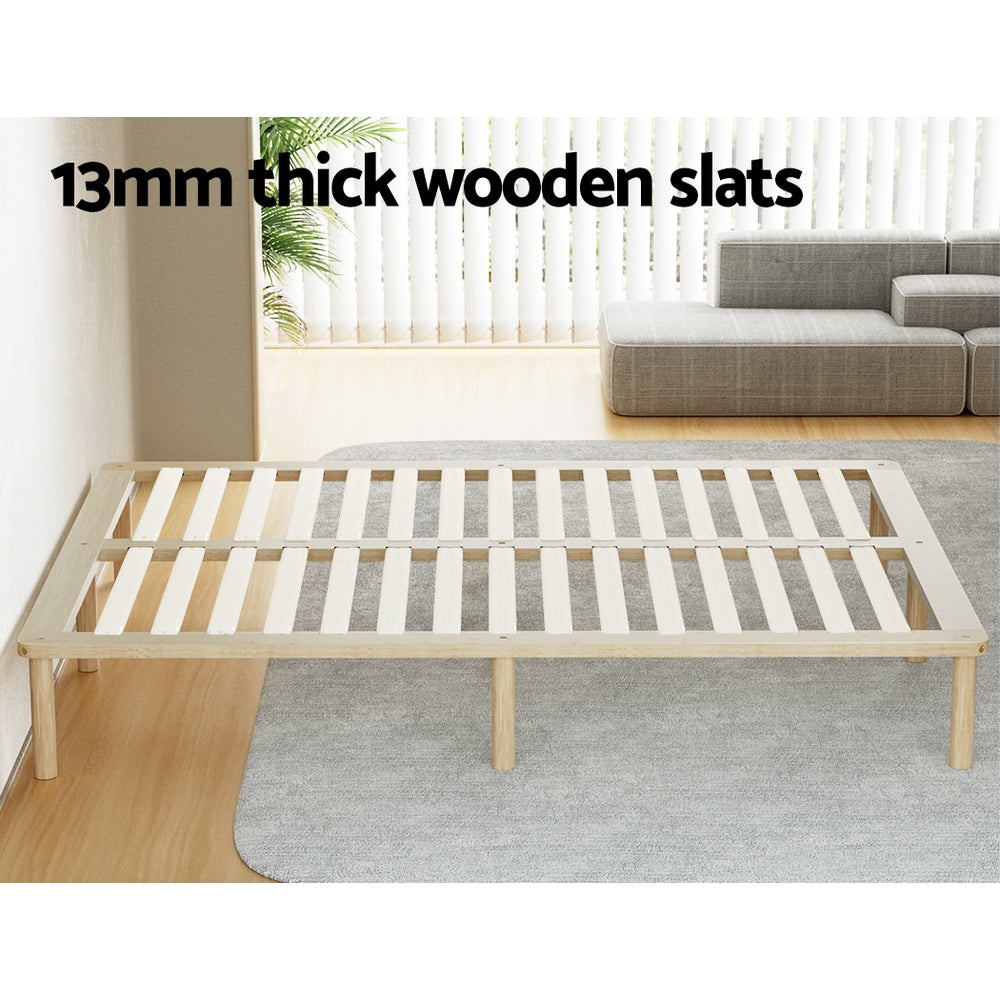 Laredo (Queen) Pinewood Bed Frame - Pine - Homecoze