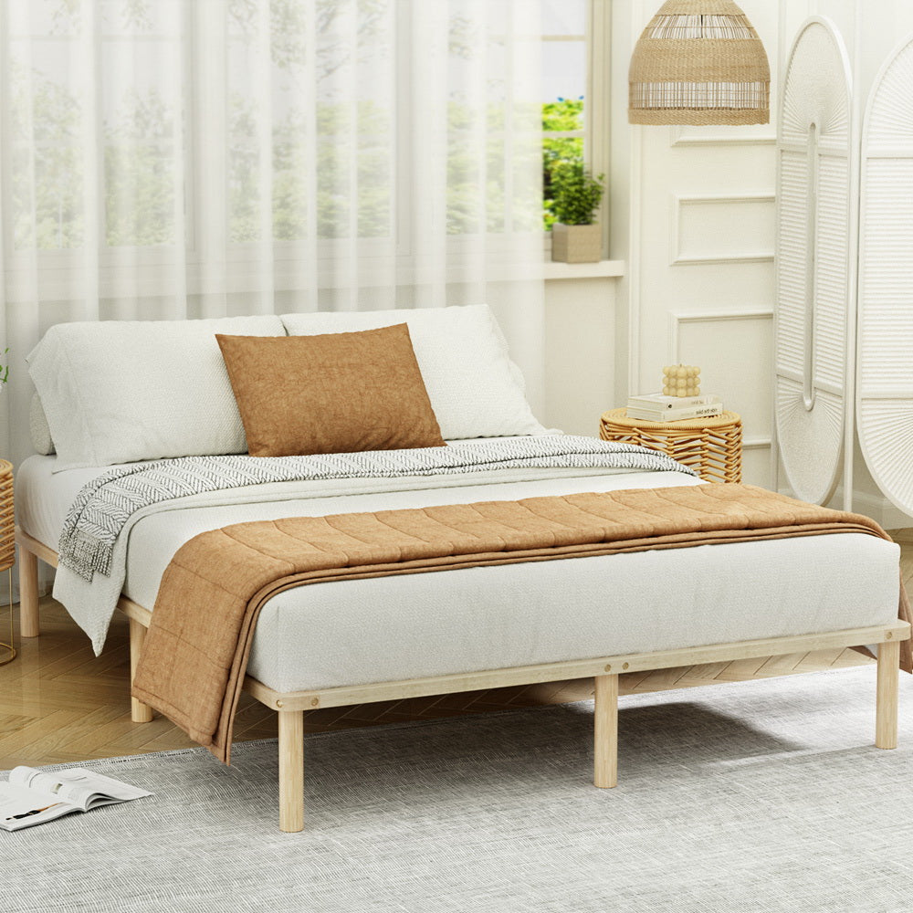Laredo (Queen) Pinewood Bed Frame - Pine - Homecoze