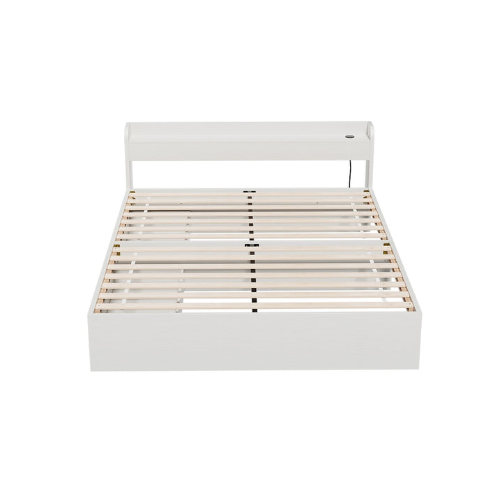 Salem (Queen) Storage Bed Frame - White