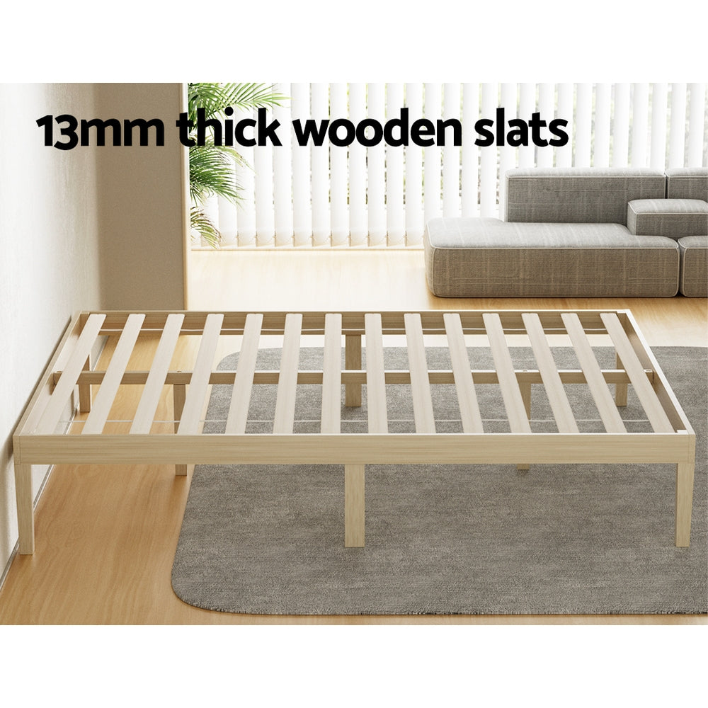 Toledo (Double) Pinewood Bed Frame - Pine - Homecoze