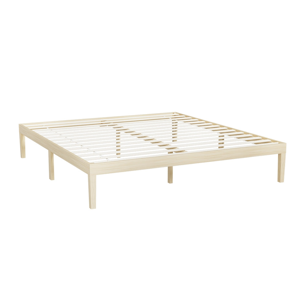 Toledo (King) Pinewood Bed Frame - Pine - Homecoze