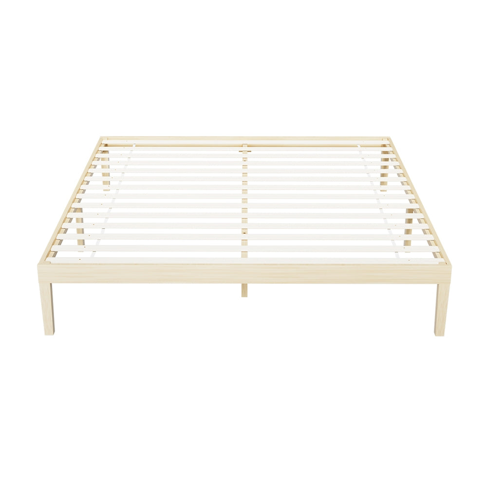 Toledo (King) Pinewood Bed Frame - Pine - Homecoze