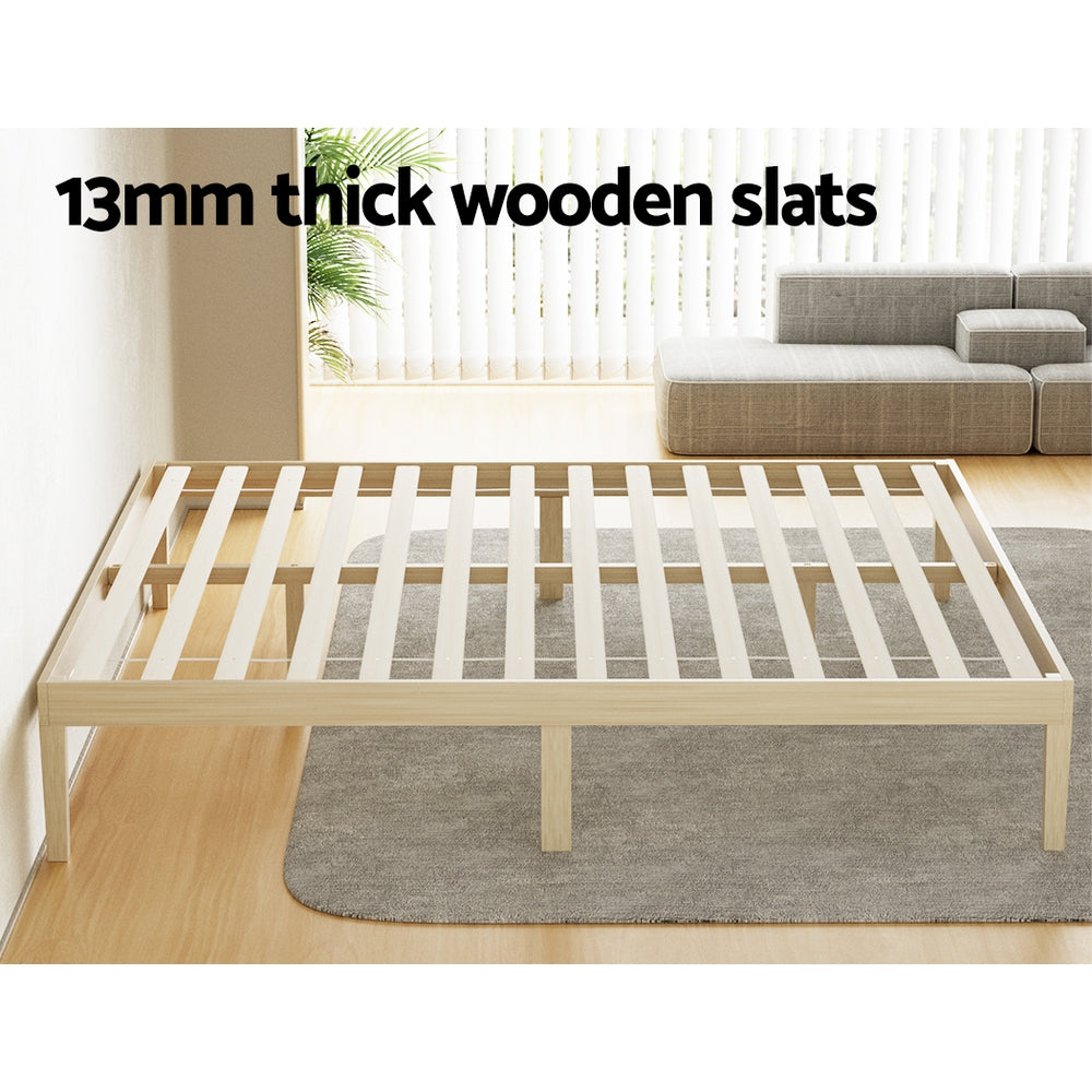 Toledo (King) Pinewood Bed Frame - Pine - Homecoze