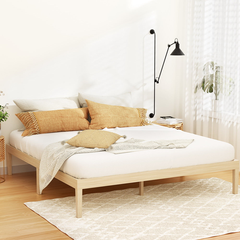 Toledo (King) Pinewood Bed Frame - Pine - Homecoze