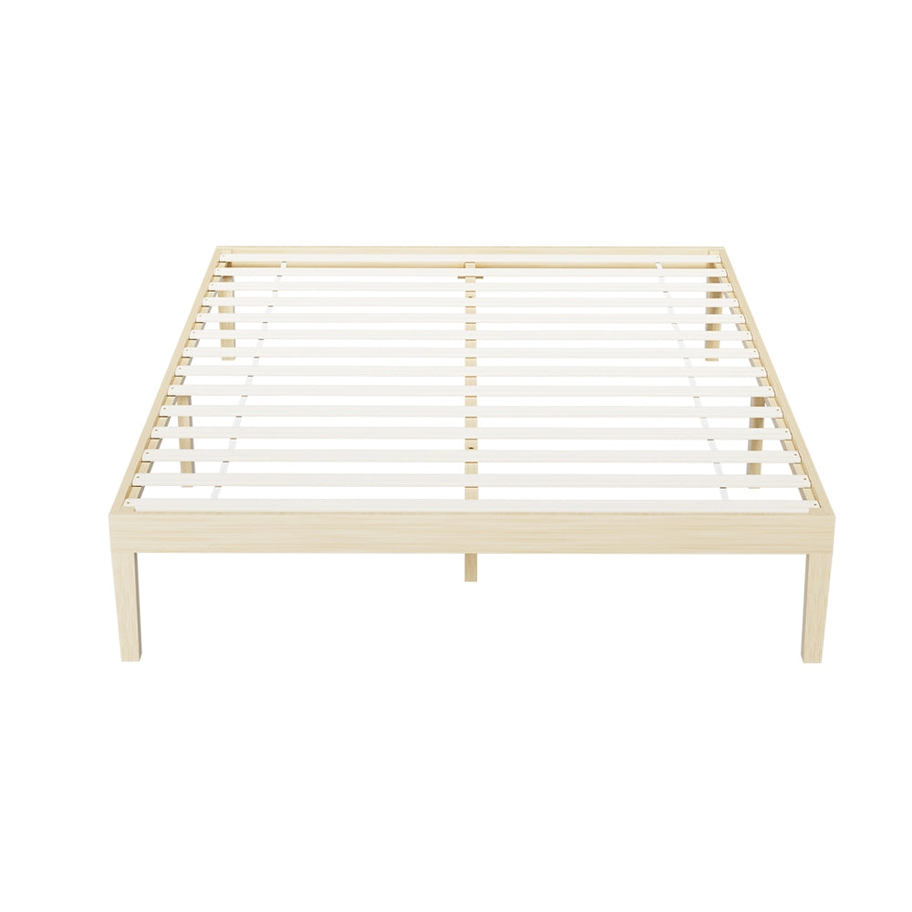 Toledo (Queen) Pinewood Bed Frame - Pine - Homecoze