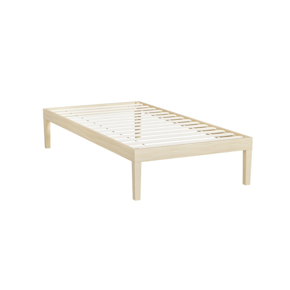 Toledo (Single) Pinewood Bed Frame - Pine - Homecoze
