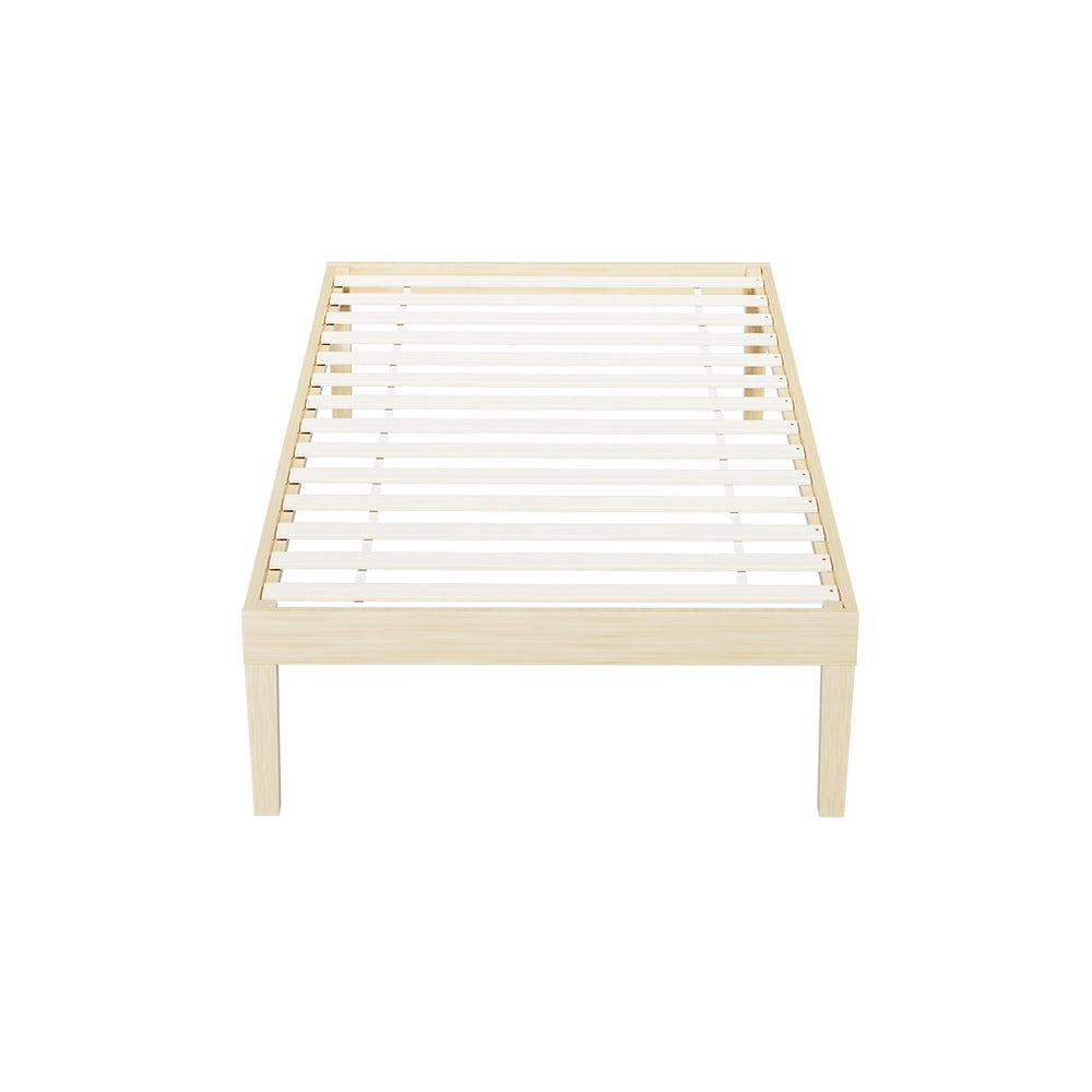 Toledo (Single) Pinewood Bed Frame - Pine - Homecoze