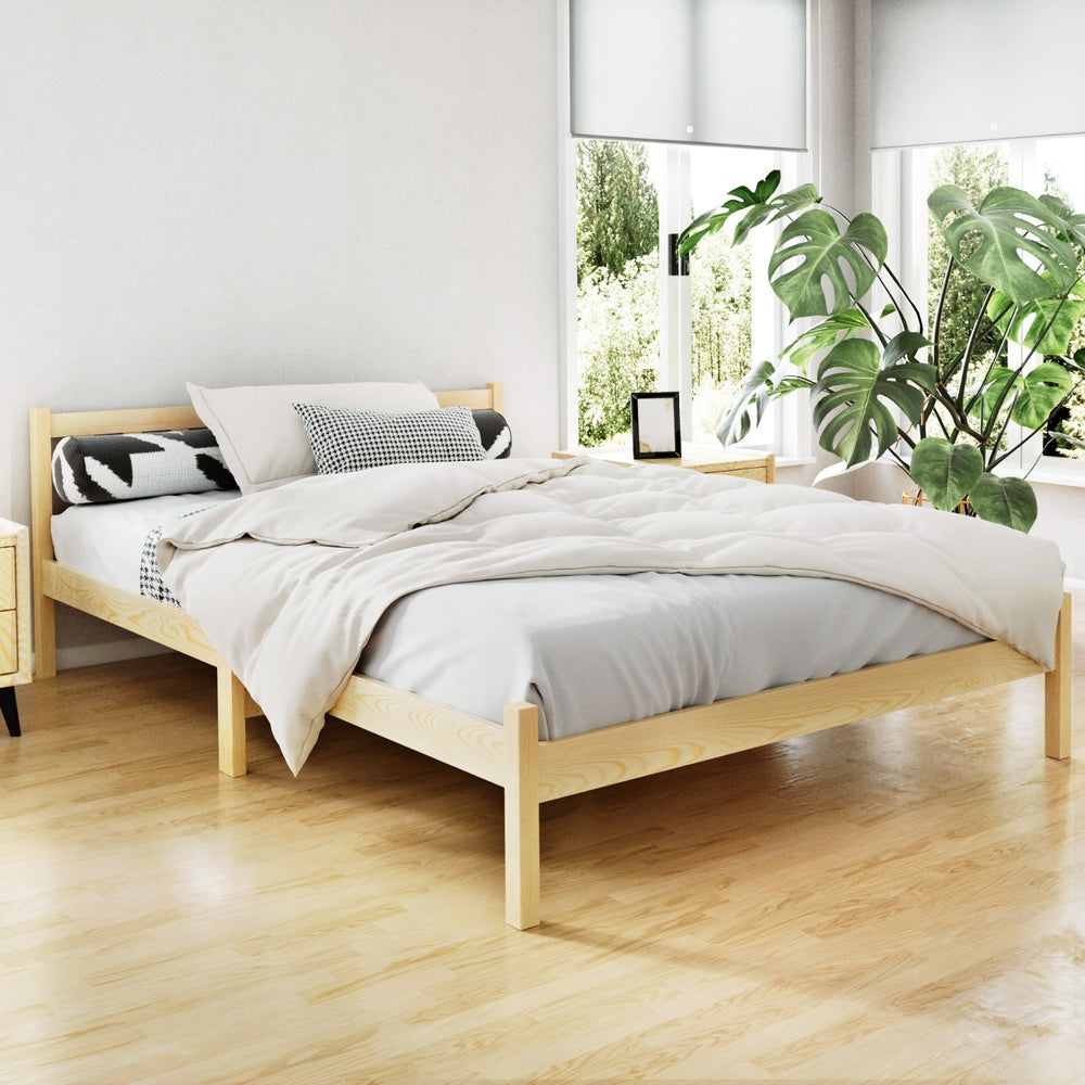 Dayton (Double) Pinewood Bed Frame - Oak - Homecoze