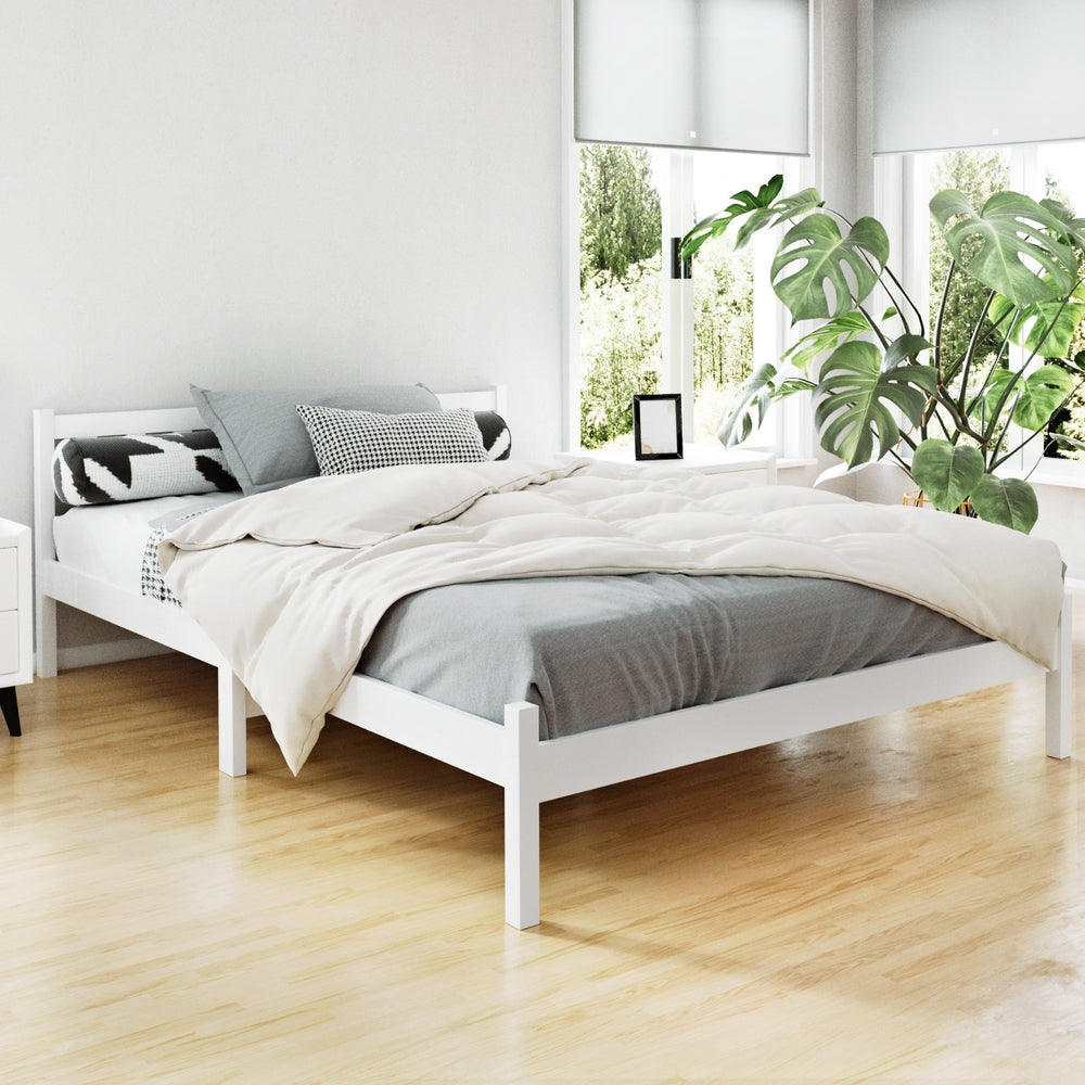 Dayton (Double) Pinewood Bed Frame - White