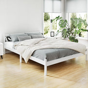 Dayton (Queen) Pinewood Bed Frame - White - Homecoze