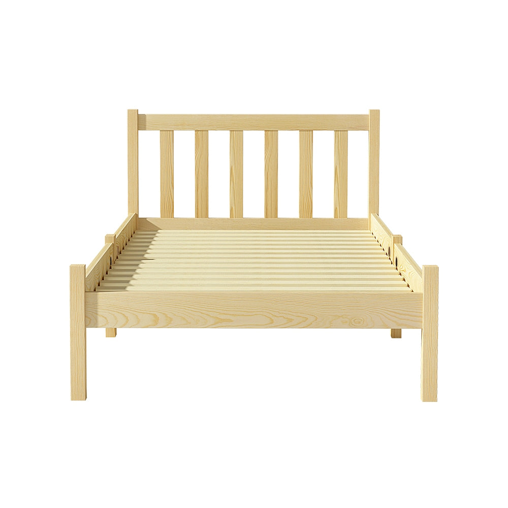 Dayton (Single) Pinewood Bed Frame - Oak - Homecoze