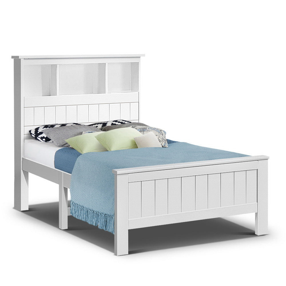 Cody (King Single) Timber Bed Frame - White - Homecoze
