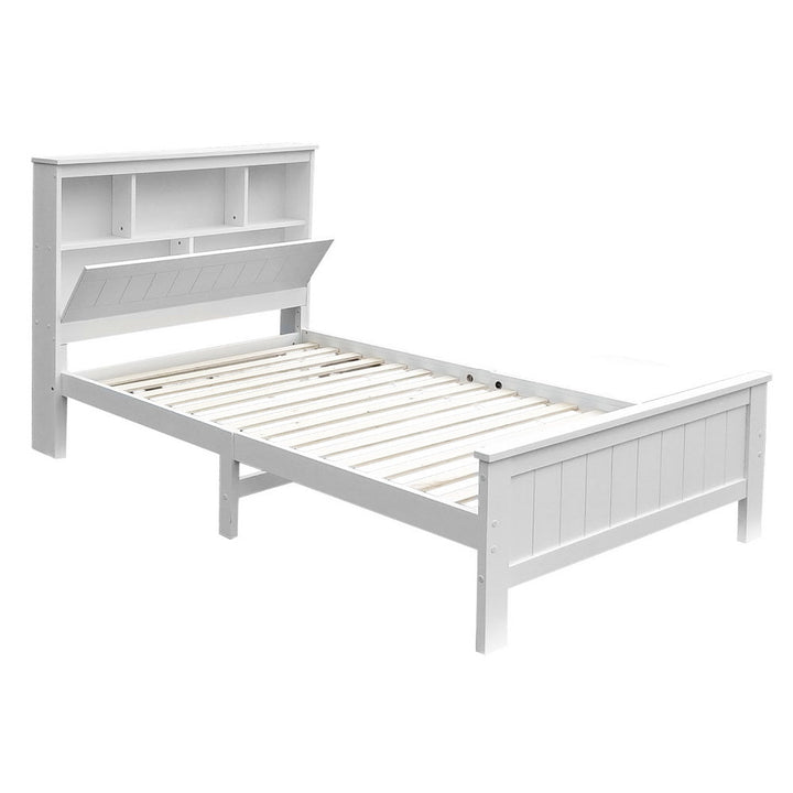 Cody (King Single) Timber Bed Frame - White - Homecoze