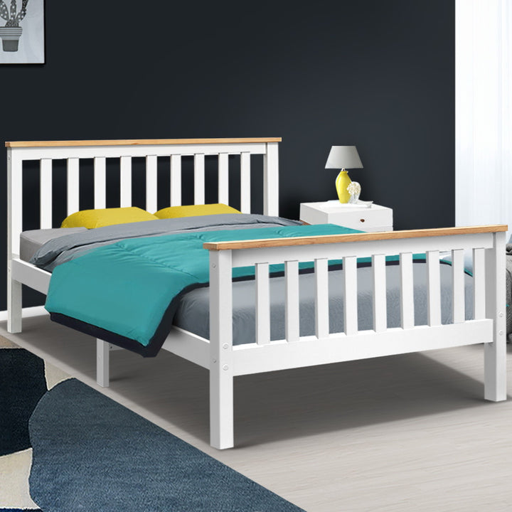 Hartford (Double) Pinewood Bed Frame - White