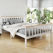 Hartford (Double) Pinewood Bed Frame - White - Homecoze
