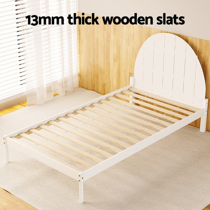 Spokane (King Single) Pinewood Bed Frame - White