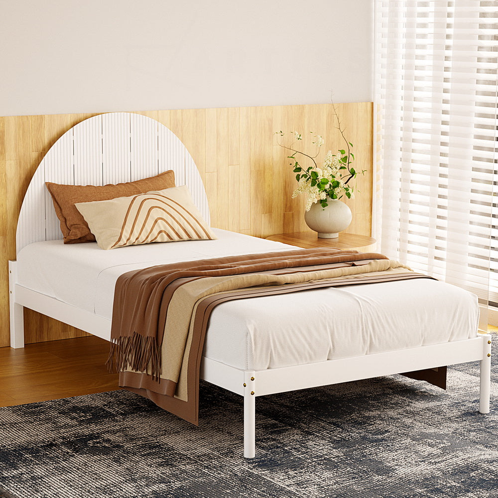 Spokane (King Single) Pinewood Bed Frame - White