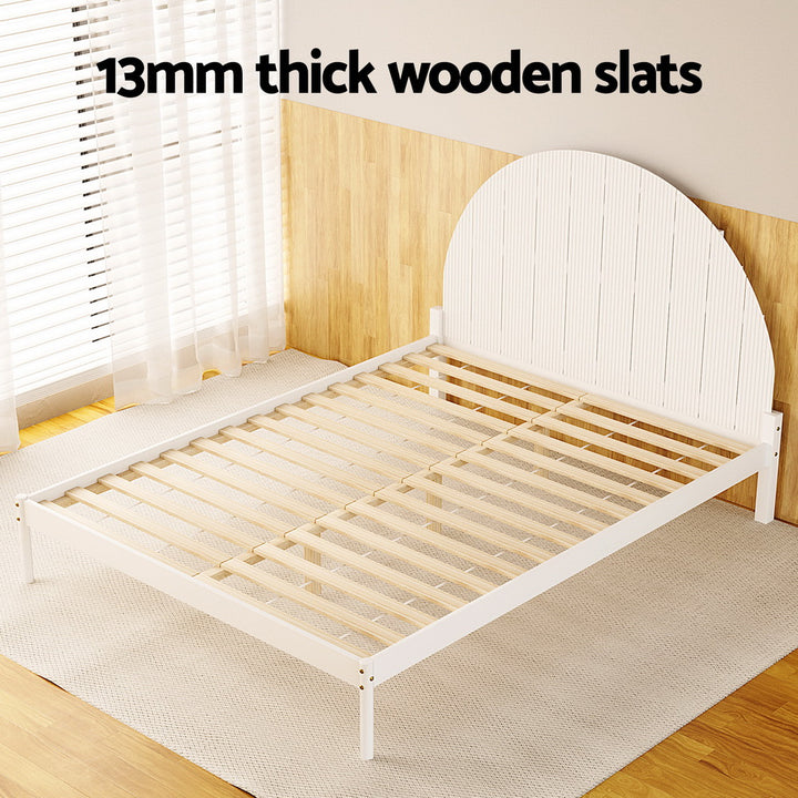 Spokane (Queen) Pinewood Bed Frame - White