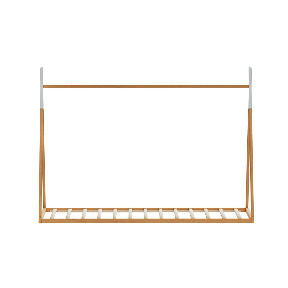 Rio (Single) Kids Wooden Teepee Bed Frame - Oak - Homecoze