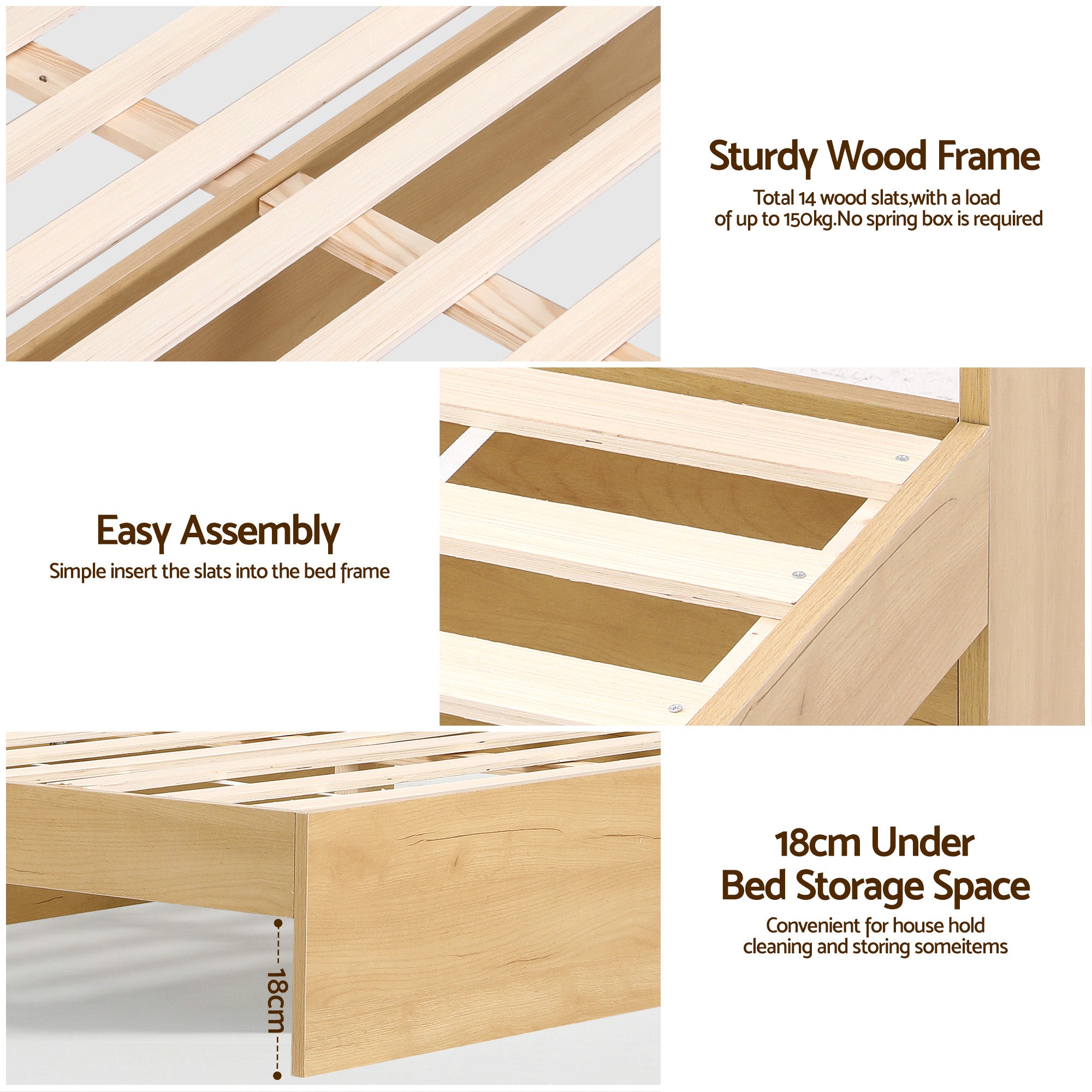 Salem (King Single) Storage Bed Frame - Pine