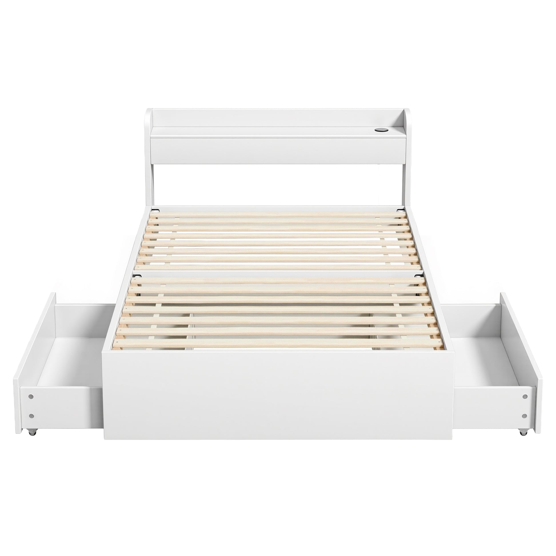 Artiss Bed Frame Single Size with Charging Ports and 2 Drawers AURA - Homecoze