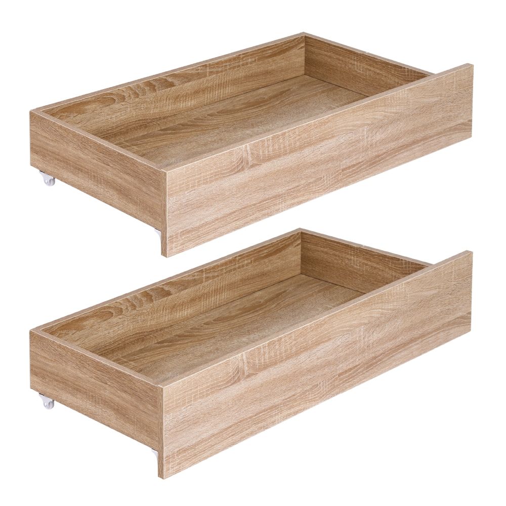Elko Under Bed Storage Drawers for Single & Double – Oak