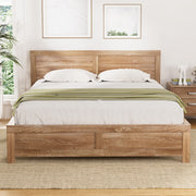 Elko (Double) Wooden Bed Frame - Oak - Homecoze