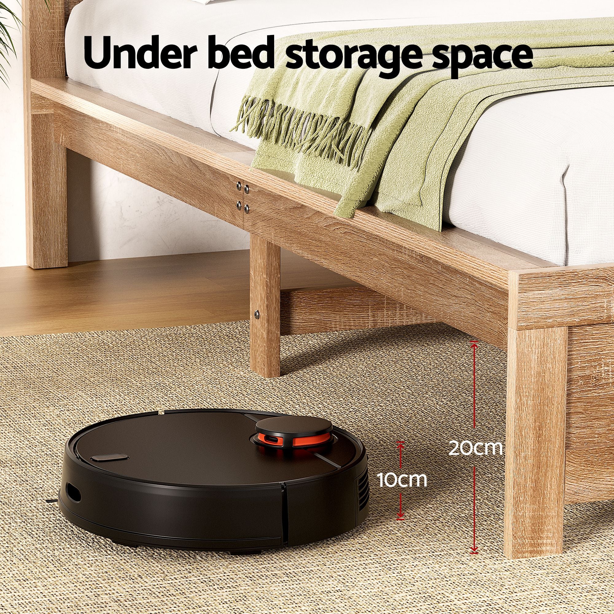 Elko (Double) Wooden Storage Bed Frame - Oak