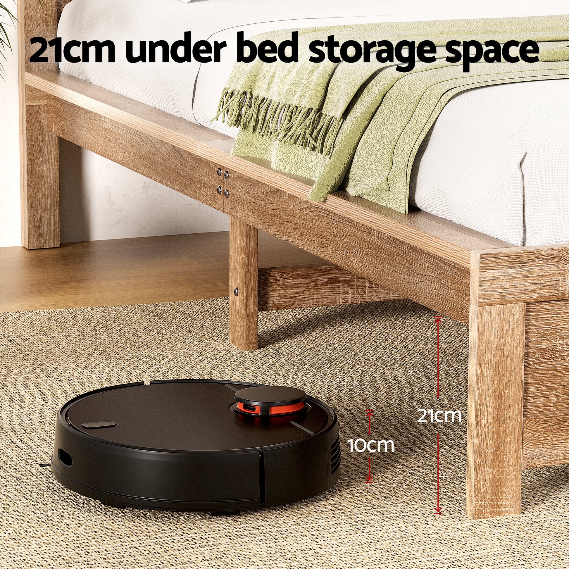 Artiss King Single Bed Frame Wooden Bed Base - Homecoze