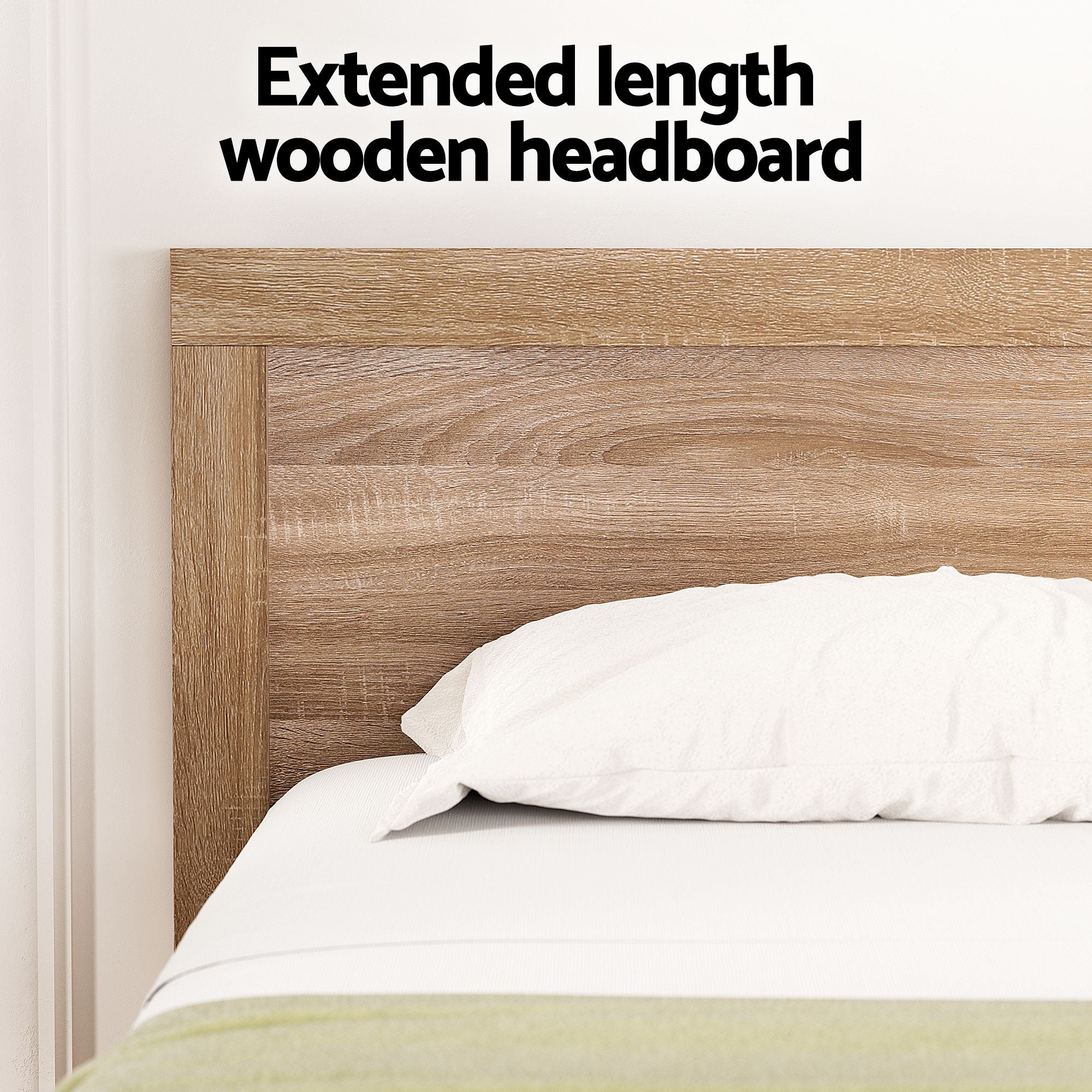 Elko (King Single) Wooden Storage Bed Frame - Oak