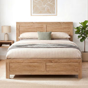 Artiss Single Bed Frame Wooden Bed Base Walnut - Homecoze