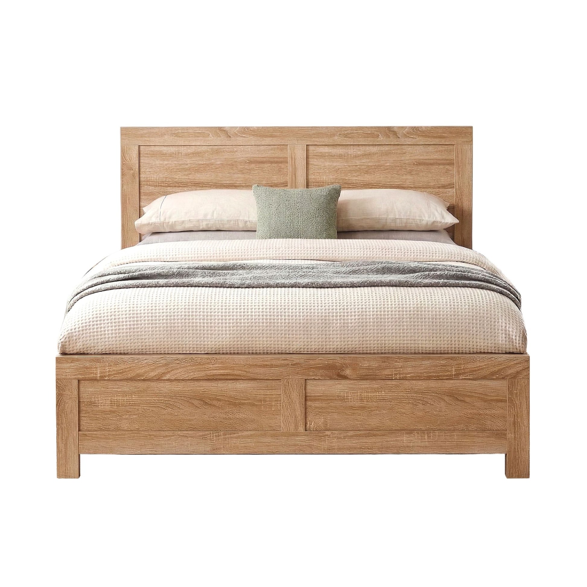 Artiss Single Bed Frame Wooden Bed Base Walnut - Homecoze