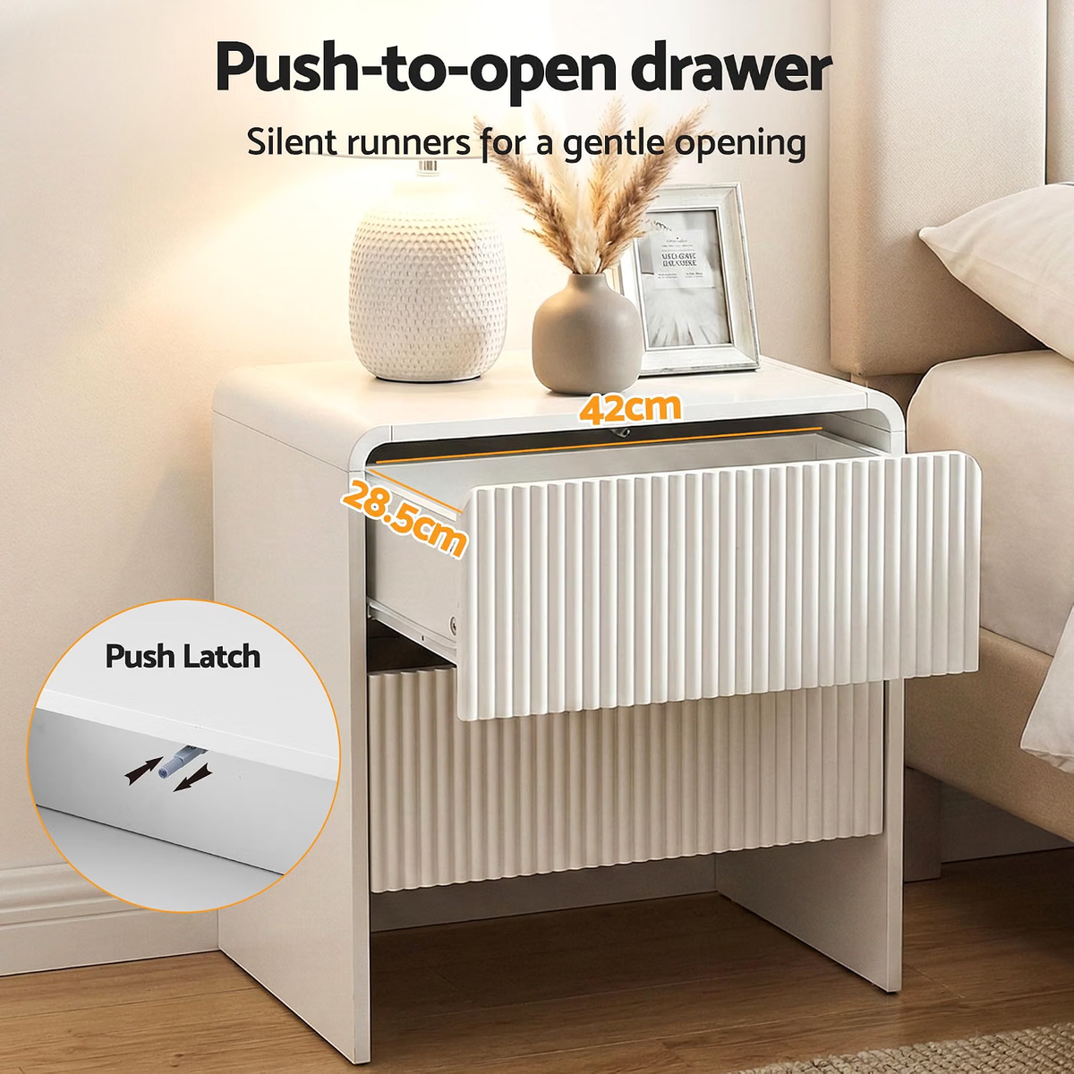 Elva & Ayla (King Single) Bedroom Set – White