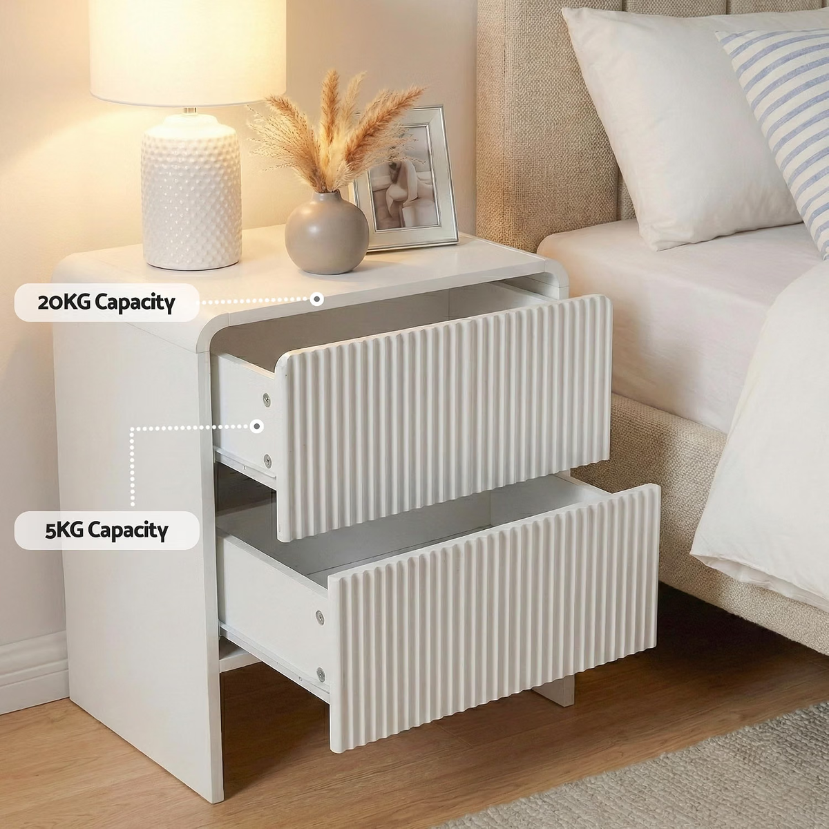 Elva & Ayla (King Single) Bedroom Set – White