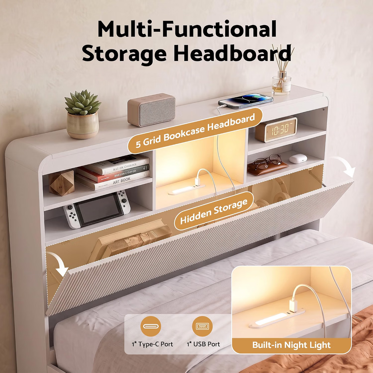 Elva & Ayla (King Single) Bedroom Set – White