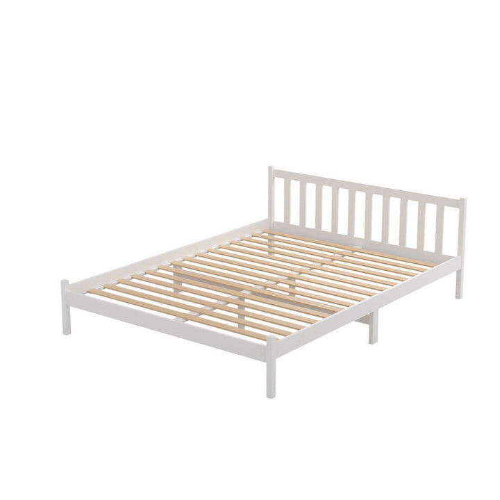 Dayton (Double) Pinewood Bed Frame - White - Homecoze