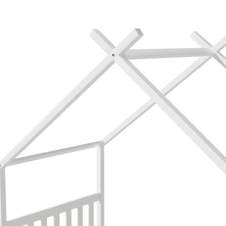 Albie (Single) Kids Wooden Teepee Bed Frame - White - Homecoze
