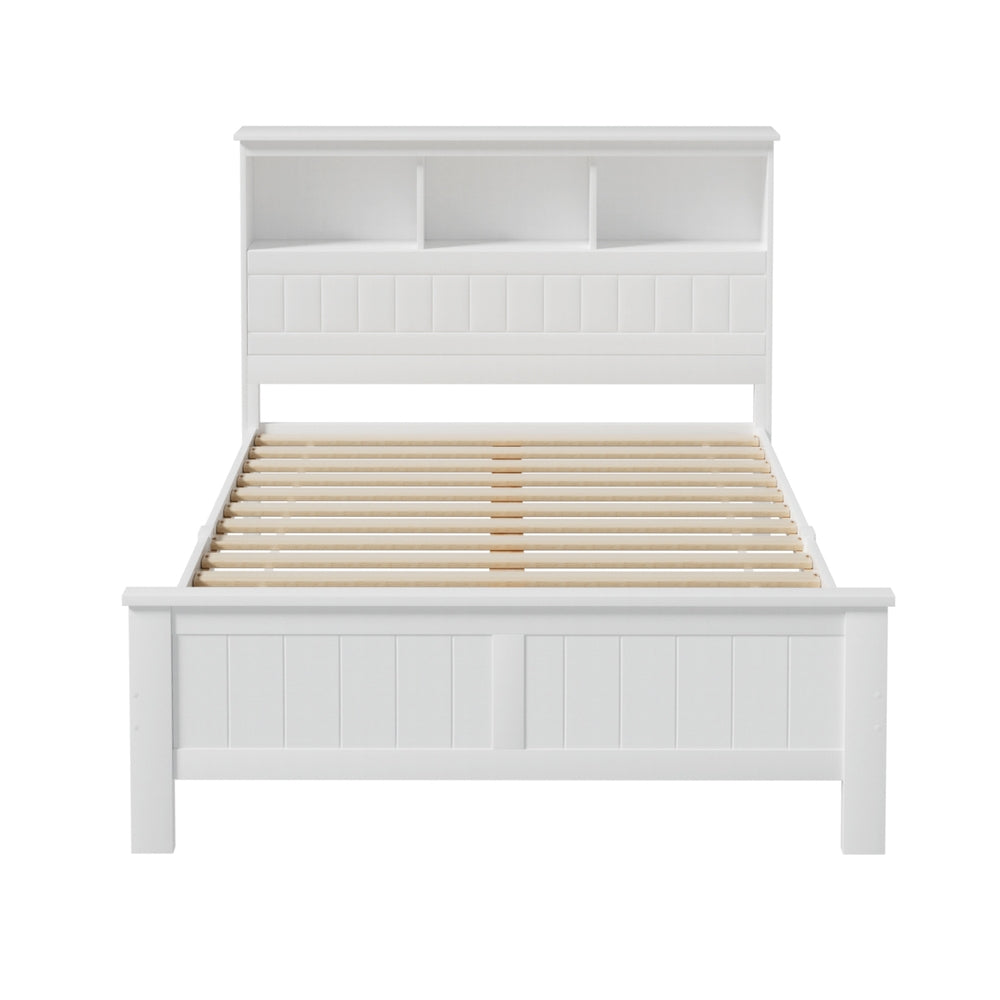 Tate (Double) Bed Frame - White - Homecoze