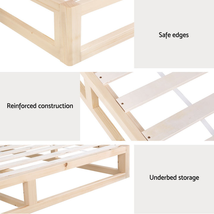 Richmond (King) Pinewood Bed Frame - Pine