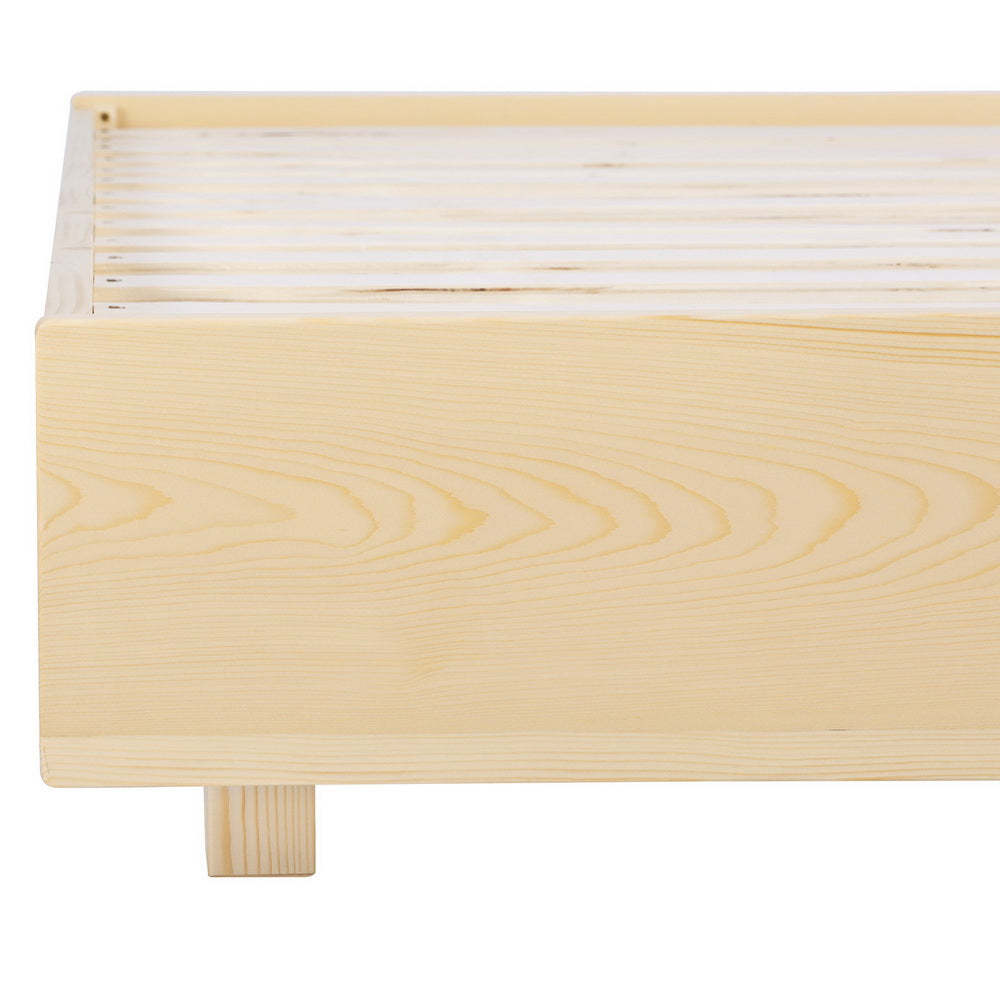 Minneapolis (Double) Floating Bed Frame - Pine - Homecoze