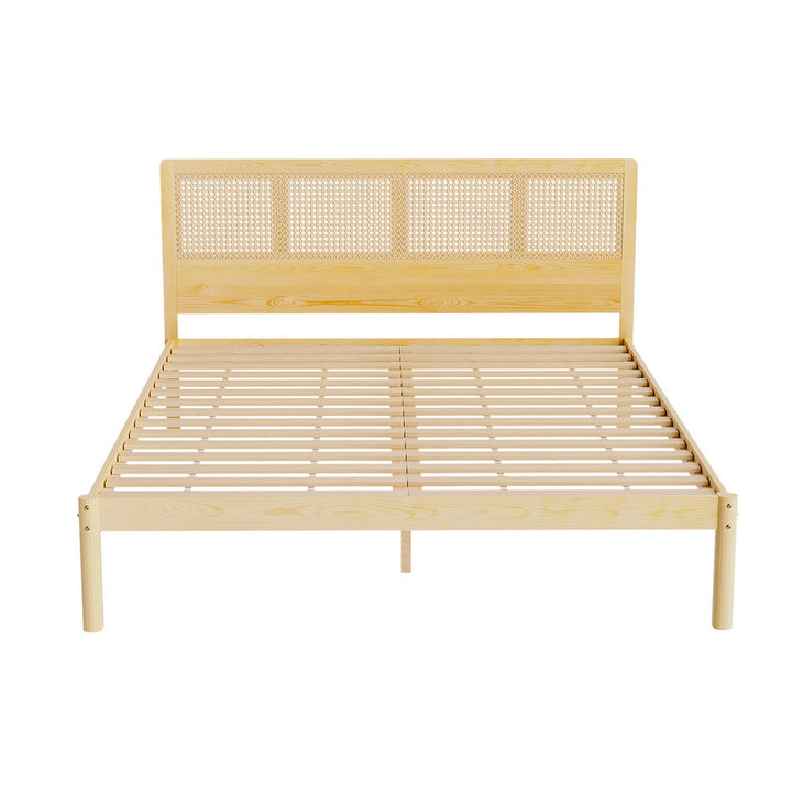 Cheyenne (Queen) Rattan Bed Frame - Pine