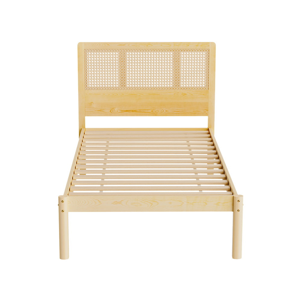 Cheyenne (Single) Rattan Bed Frame - Pine