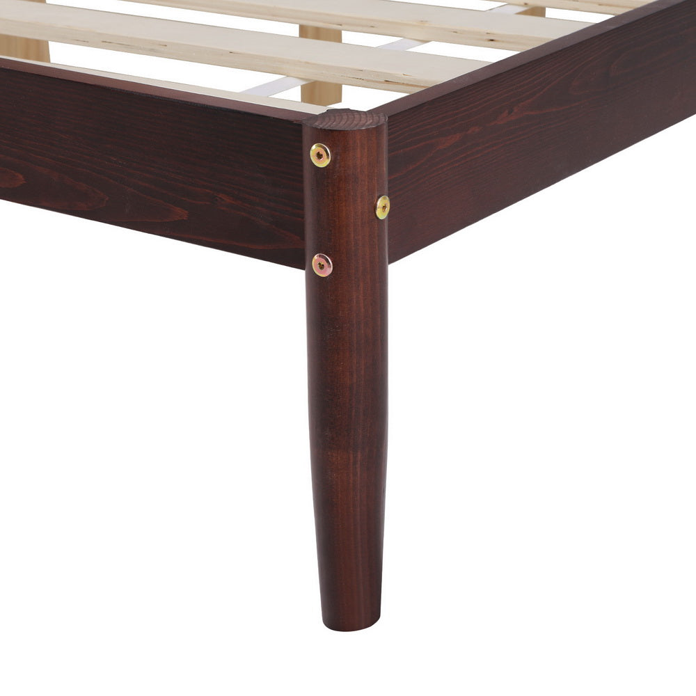 Memphis (Double) Pinewood Bed Frame - Walnut - Homecoze