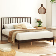 Memphis (Double) Pinewood Bed Frame - Walnut - Homecoze
