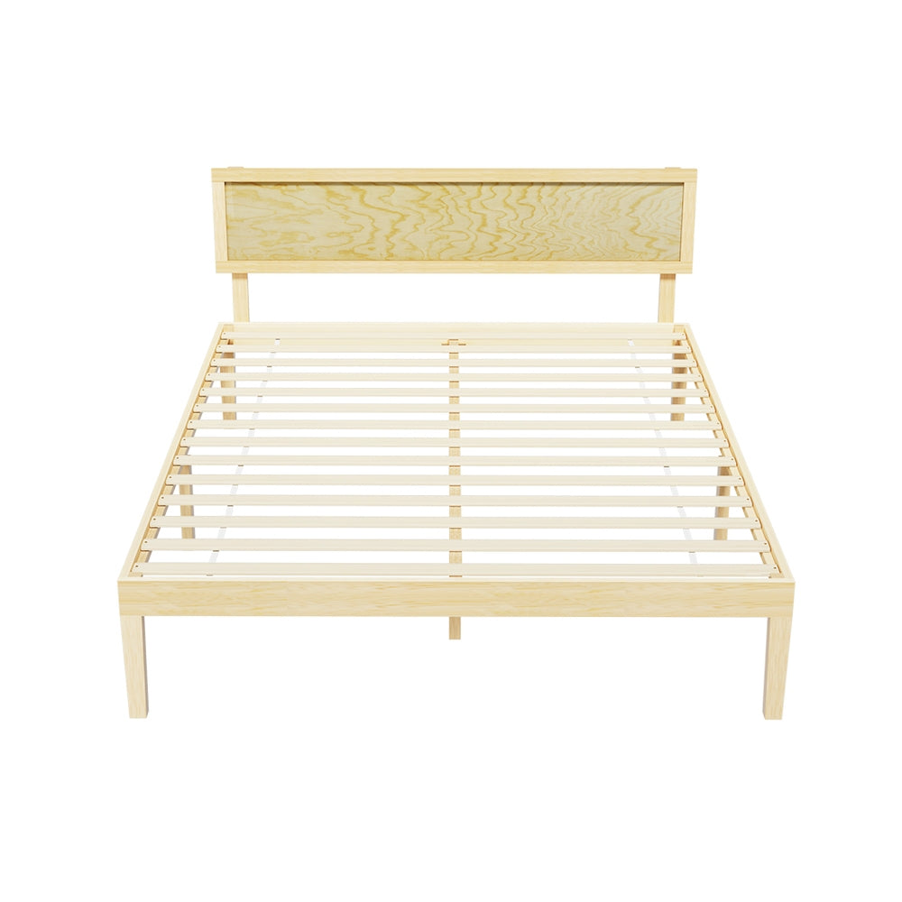Reno (Queen) Pinewood Bed Frame - Pine - Homecoze