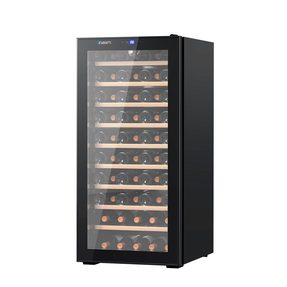 66-Bottle Wine Fridge Cooler - Black - Homecoze