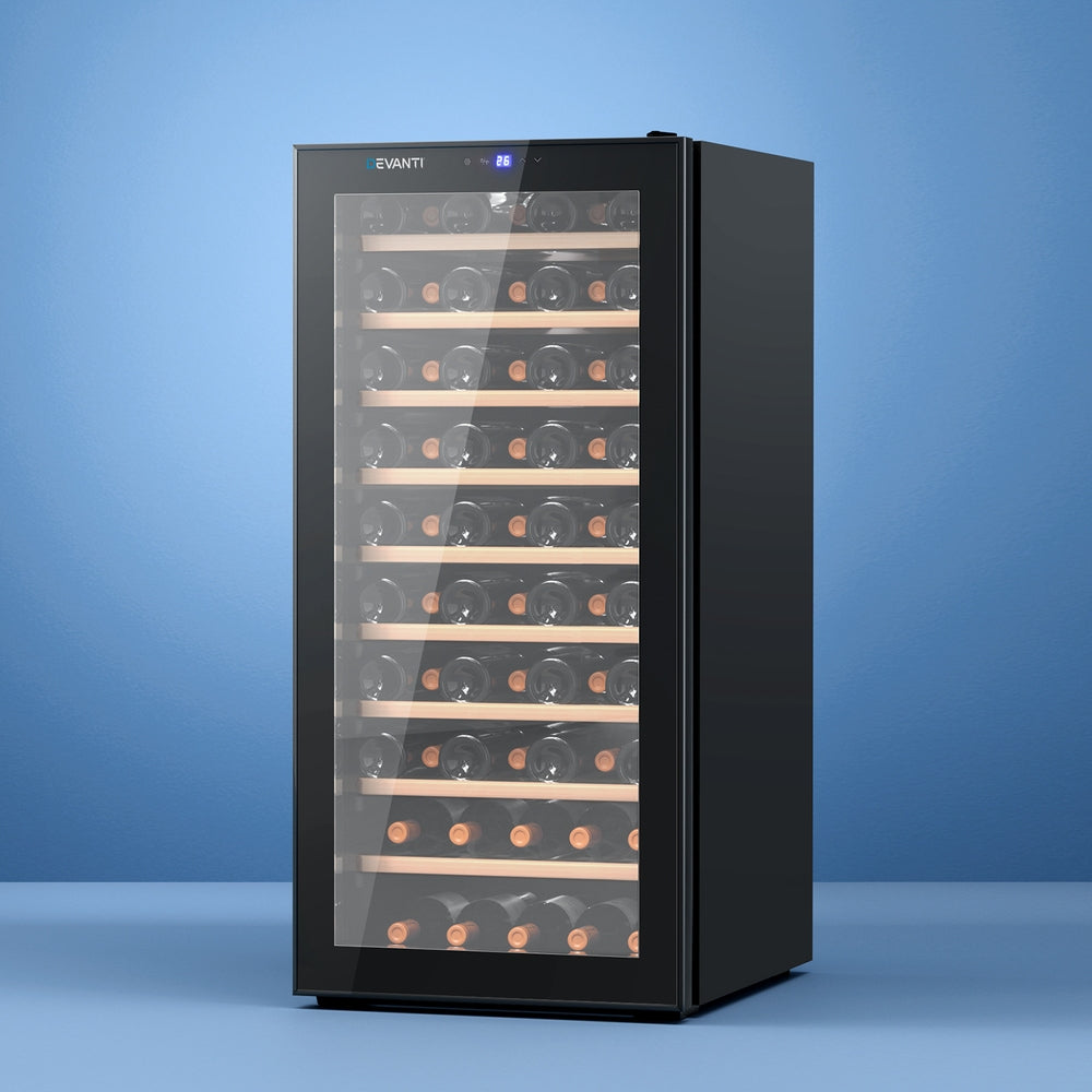 66-Bottle Wine Fridge Cooler - Black - Homecoze