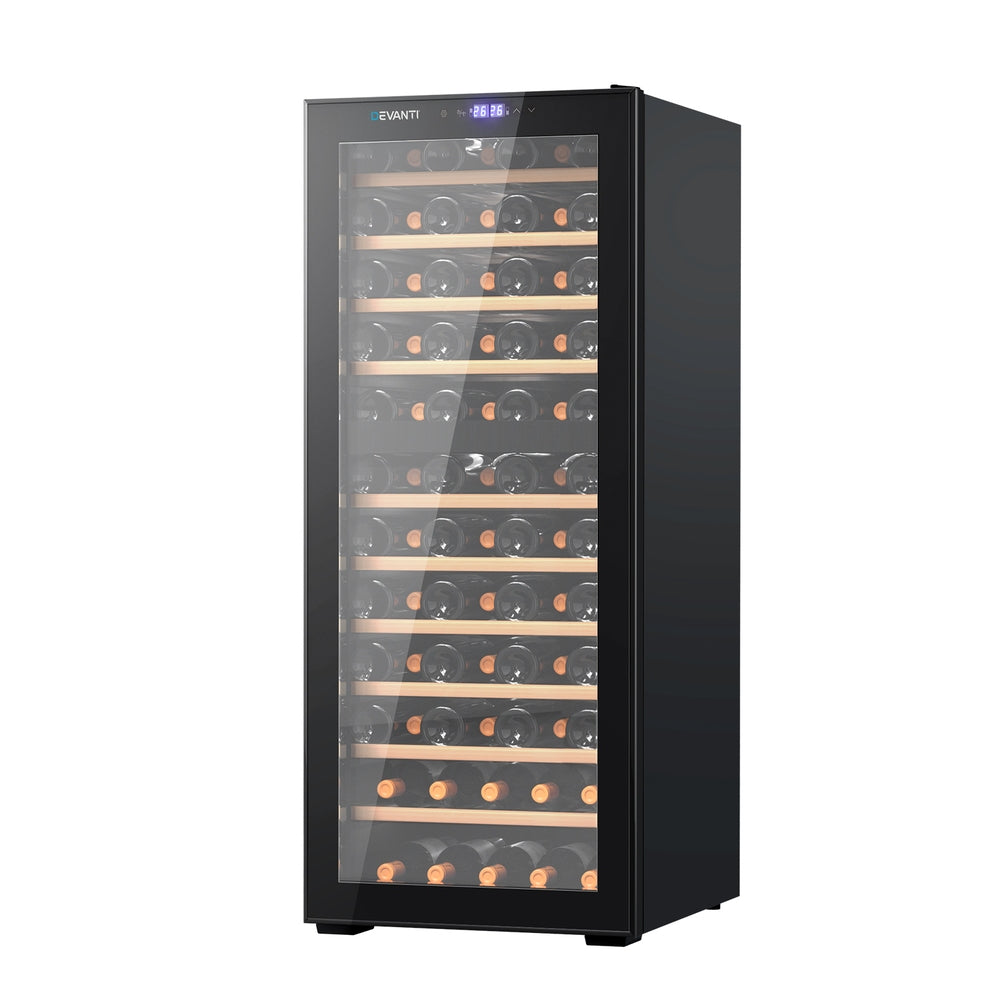 80-Bottle Dual Zone Wine Fridge Cooler - Black - Homecoze