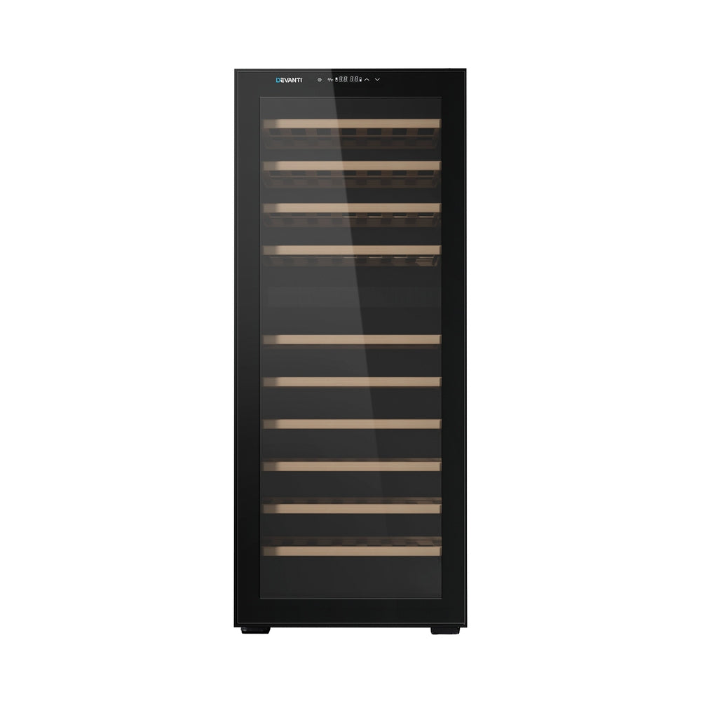 80-Bottle Dual Zone Wine Fridge Cooler - Black - Homecoze