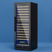 154-Bottle Commercial Dual Zone Wine Cooler Fridge - Black - Homecoze